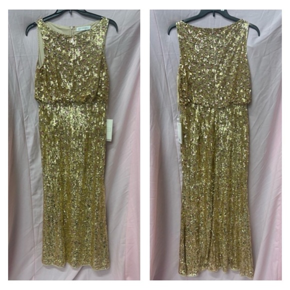 Mac Duggal 93645 NWT SEQUINED SLEEVELESS HIGH NECK GOWN - Picture 3 of 11